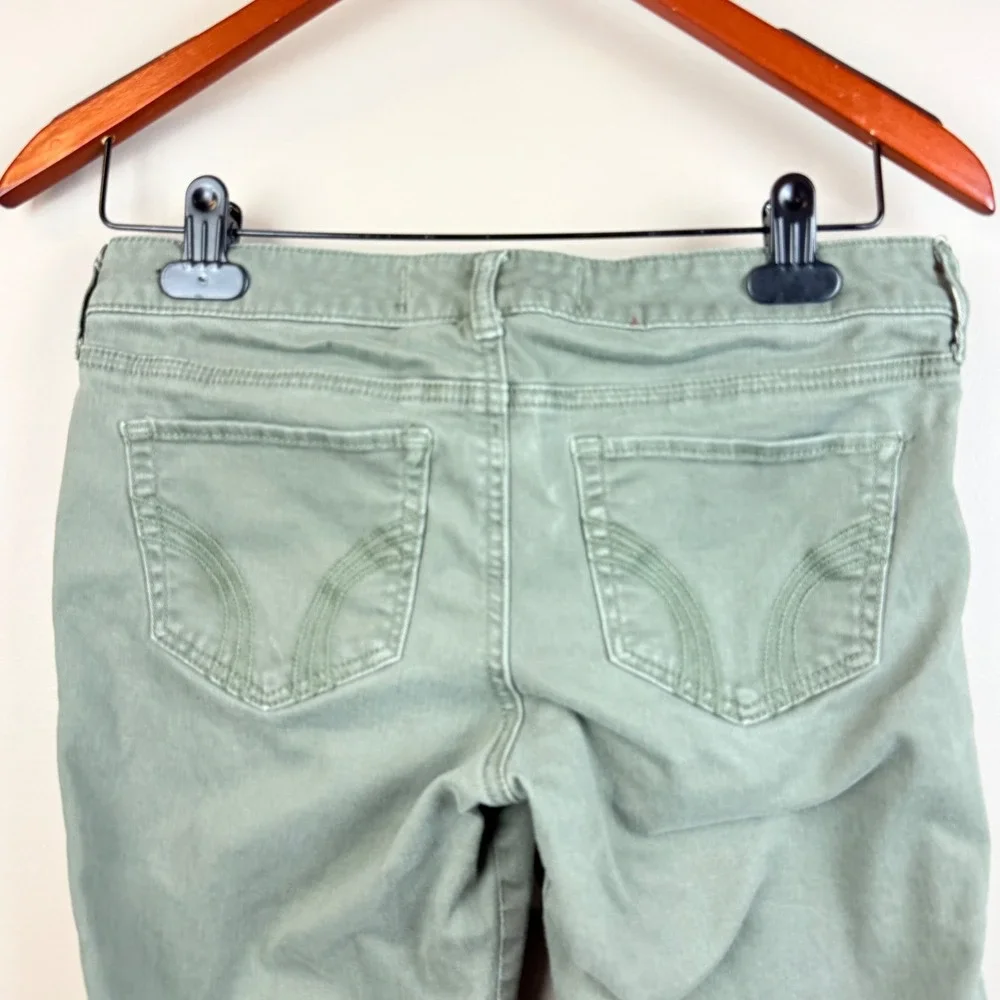 Hollister Kids Skinny‎ Pants Girls Size 7 Green Waist 28